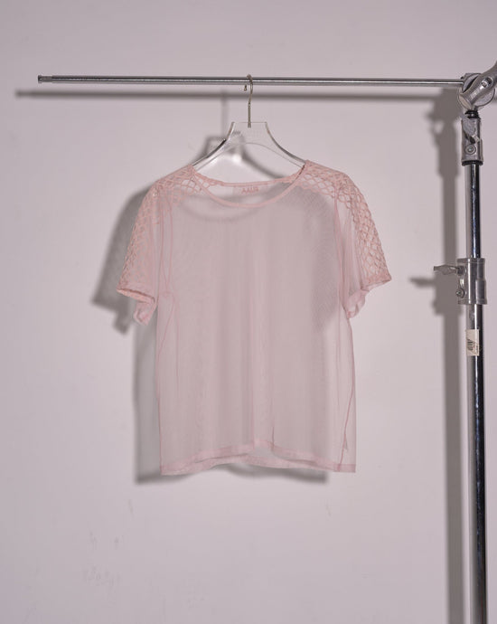 aalis CABELL Netting Trim lining Tee (Pink)