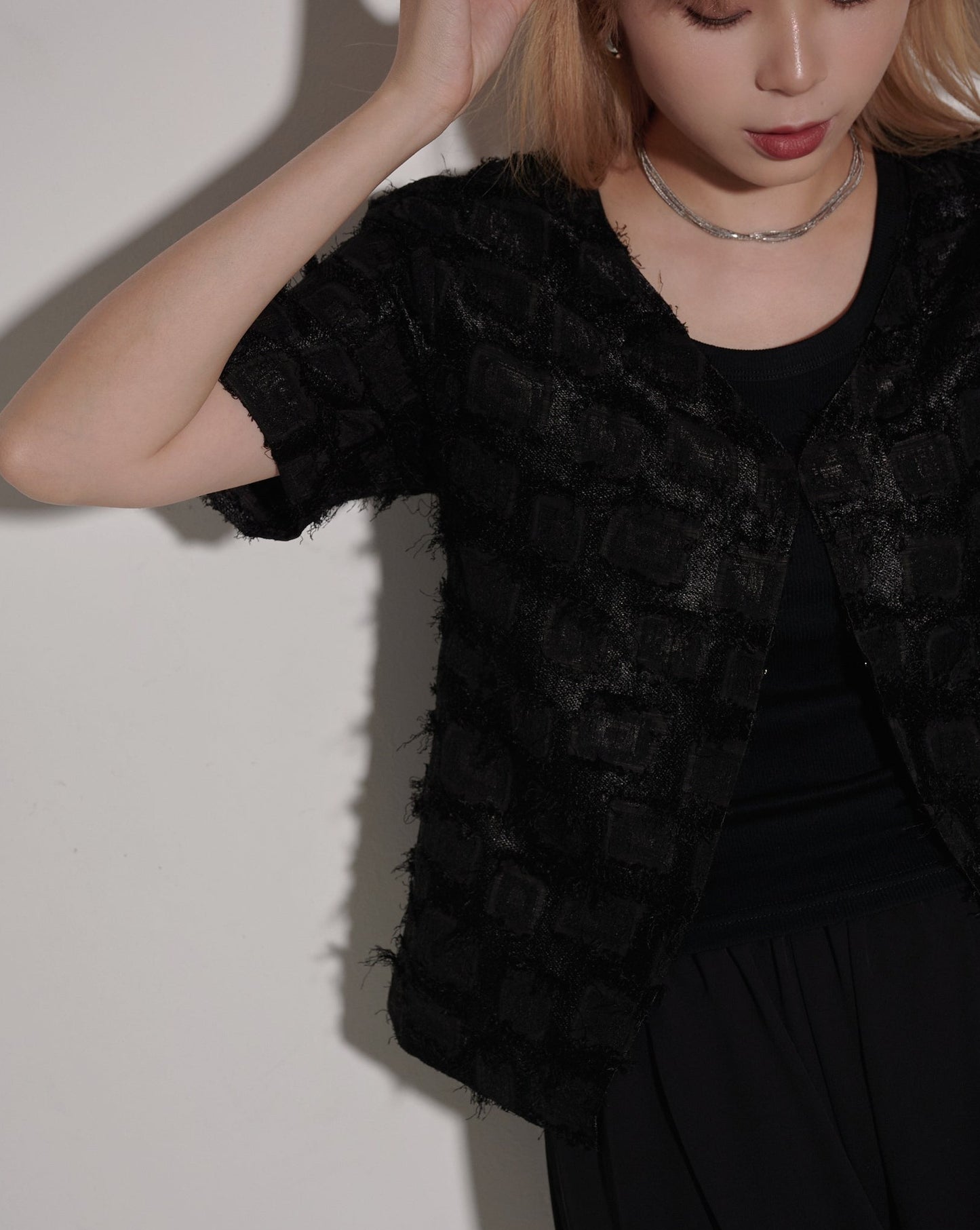 aalis LUKE textured fabric shirt jacket (Black)