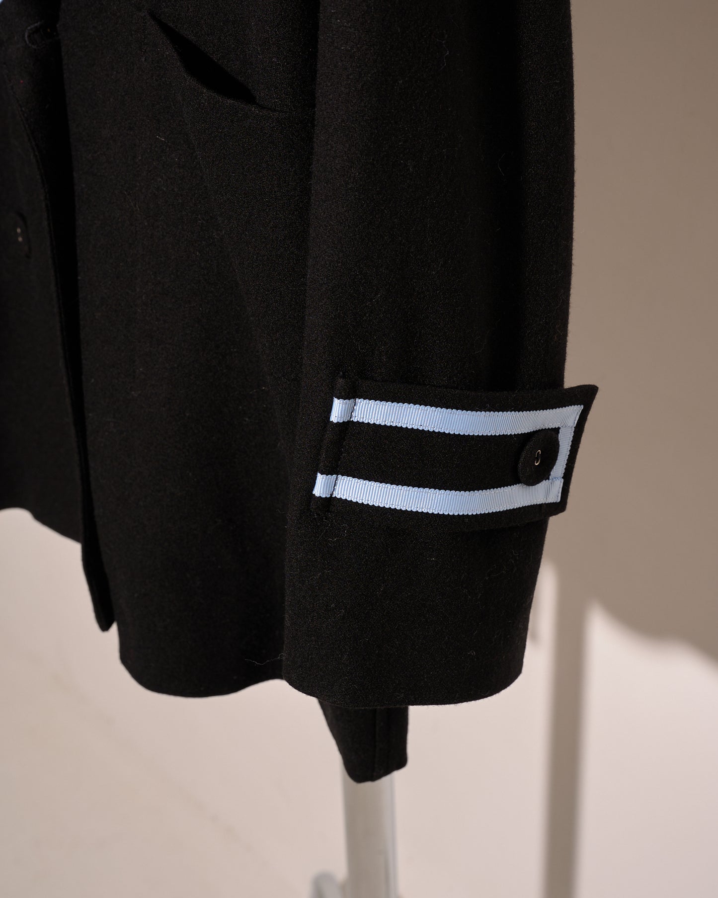 aalis DOTTIE  oversized sailor collar coat (Black)