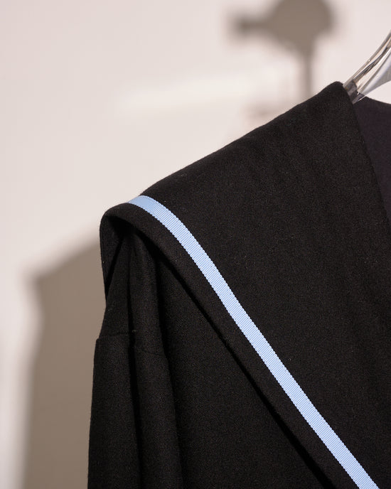 aalis DOTTIE  oversized sailor collar coat (Black)