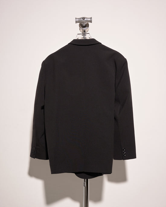 aalis ELMERS side button detail oversized blazer (Black)