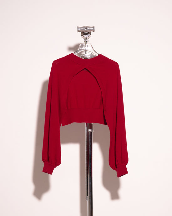aalis MARTHA cropped knit sleeve sweater (Red)