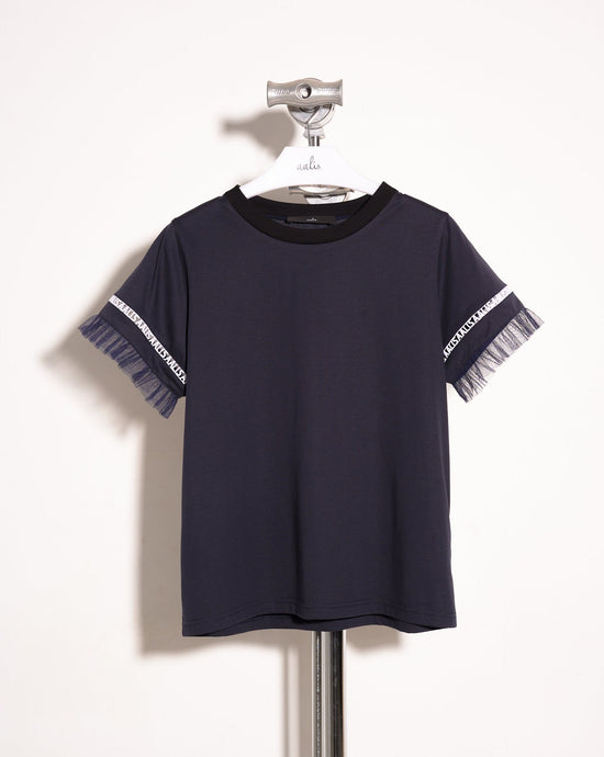 aalis OLIVIE embroidered letters top (Navy)