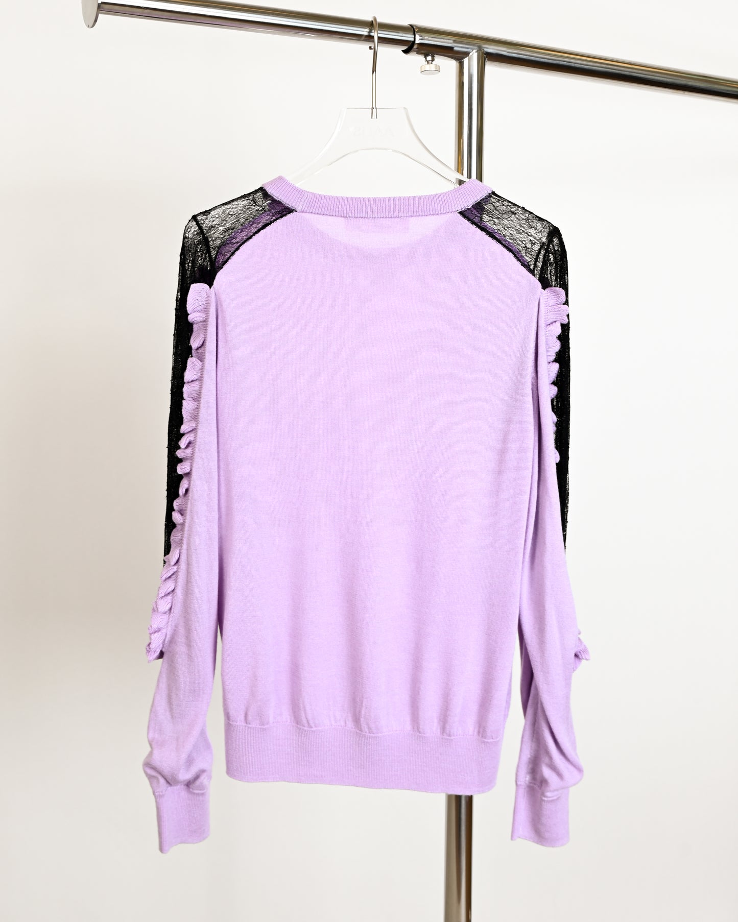 aalis VINKA single lace sleeve detail knit pullover (Lilac)