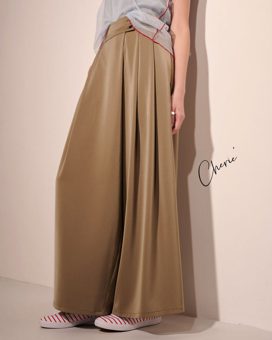 aalis CHERIE SOLID wide legs pants (Olive)