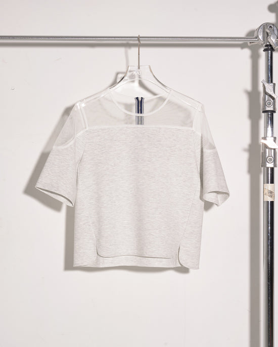 aalis QUIN zip detail lace and knit pullover (Heather grey)