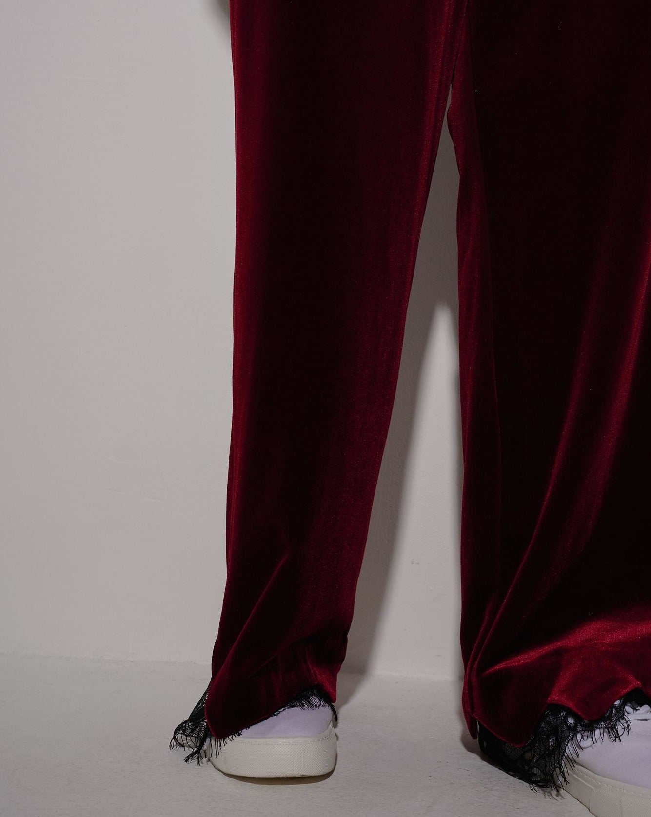 aalis SEBBIE LACE velvet pants (Red lace)