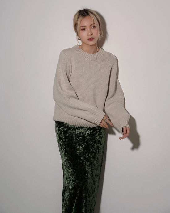 aalis HAW sweater with wavy motive (Off white)