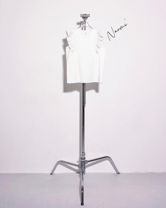 aalis NAOMI ruffle sleeves blouse (White)