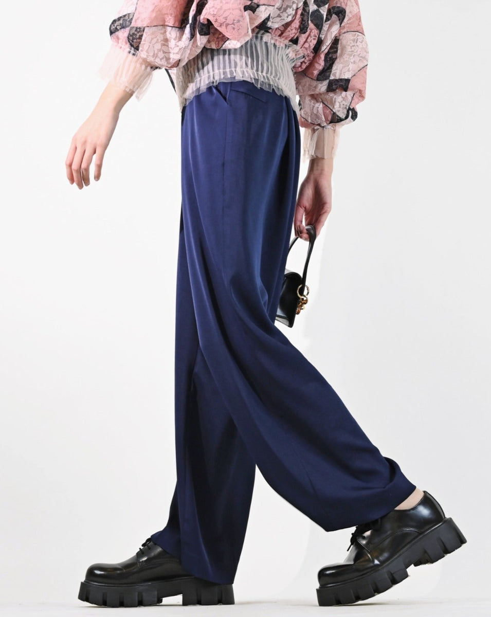 aalis ANGIE silky relaxed pants (Navy)