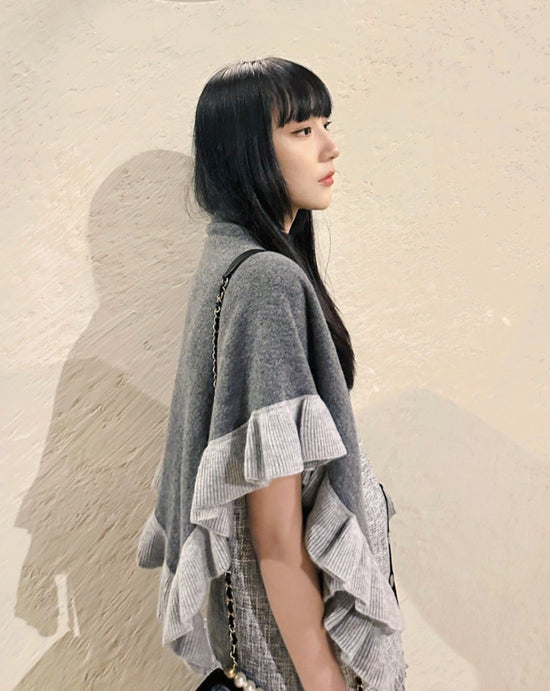 aalis LUCIE cashmere scarf (Heather grey mix)