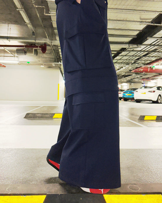 aalis RIKO 4 pockets wide legs pants (Navy)