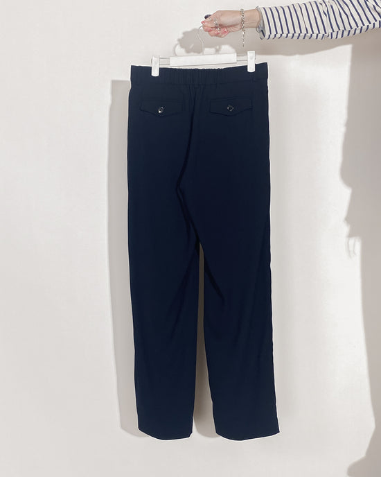 aalis DIAZ double pleat high-rise pants (Navy)