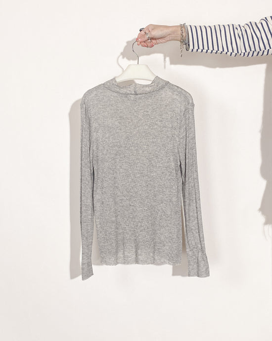 aalis NIC FW24 two tone mesh L/S top (Heather grey)