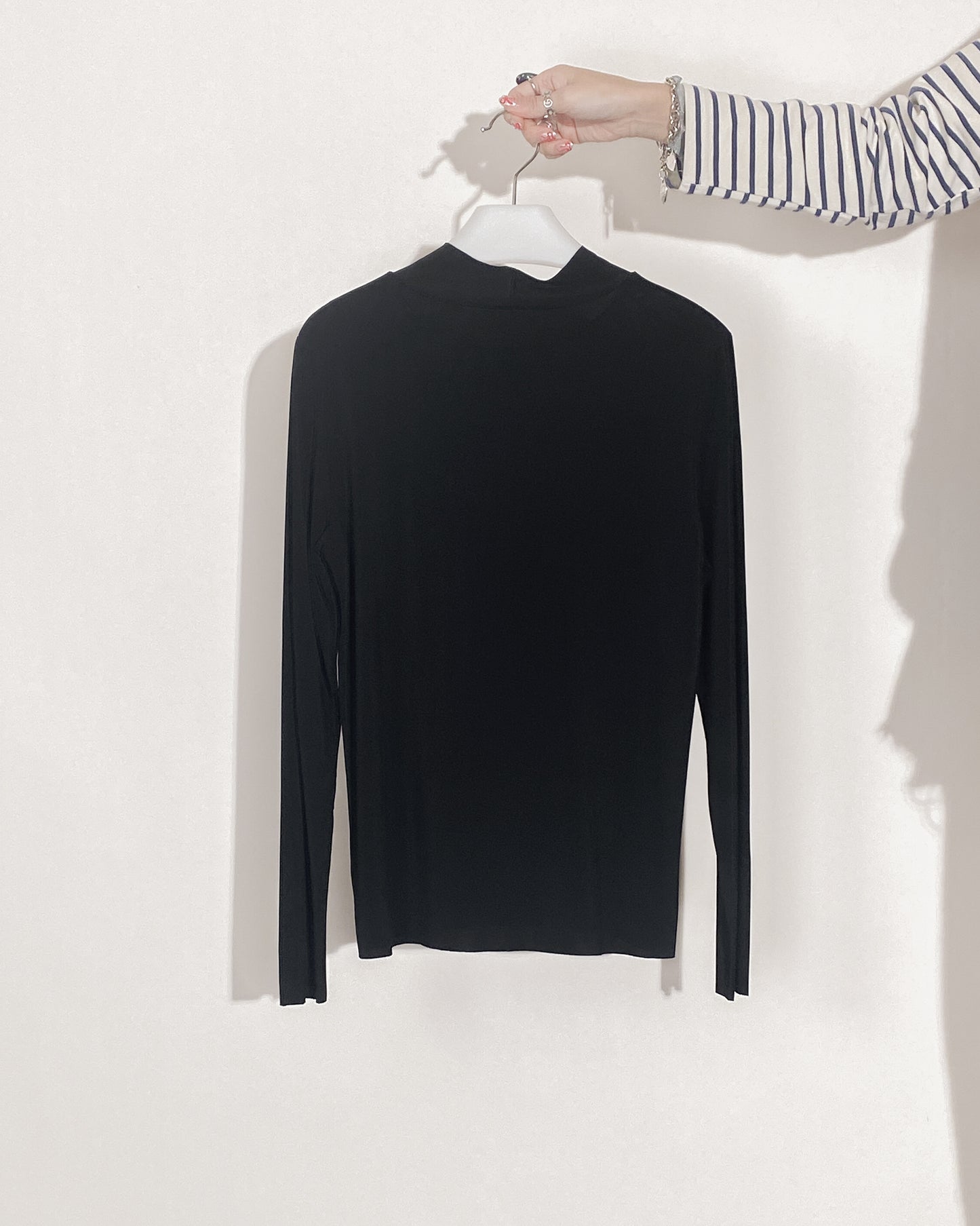 aalis NIC FW24 two tone mesh L/S top (Black)