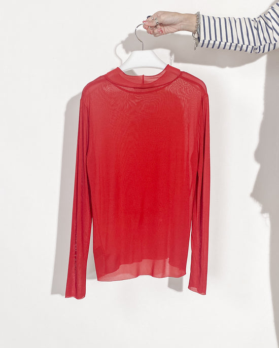 aalis NIC FW24 two tone mesh L/S top (Red)