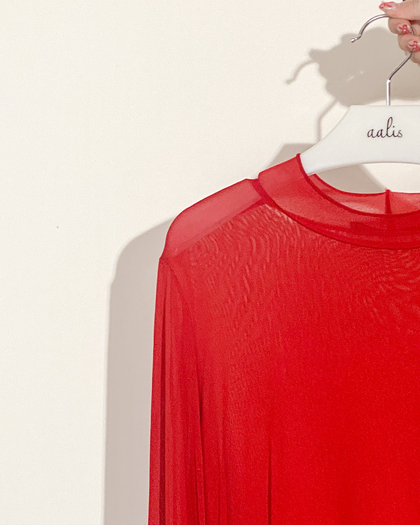 aalis NIC FW24 two tone mesh L/S top (Red)