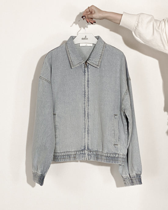 aalis FINI denim zip-front jacket (Blue denim)