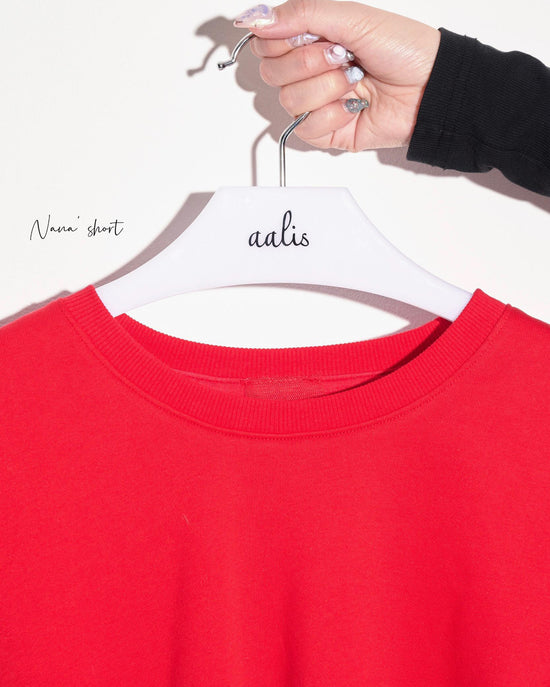 aalis NANA Short bubble hem sweater (Red)