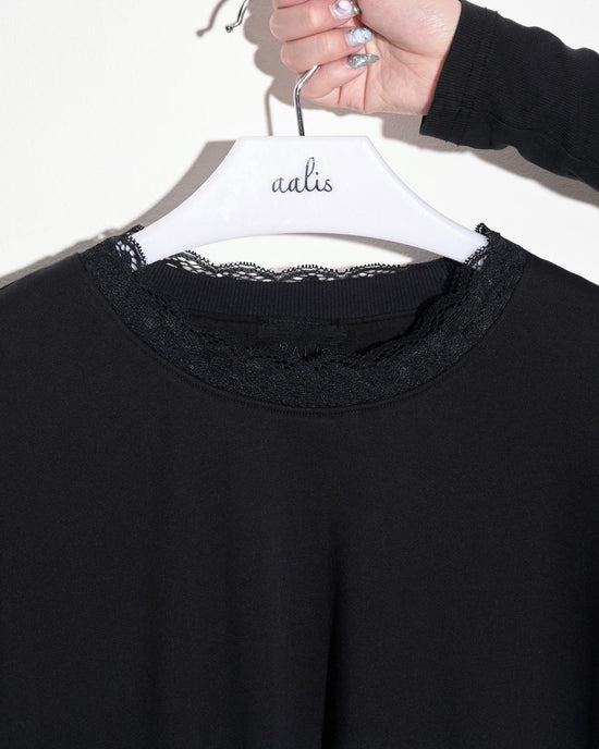 aalis NANA Long bubble hem sweater (Black)