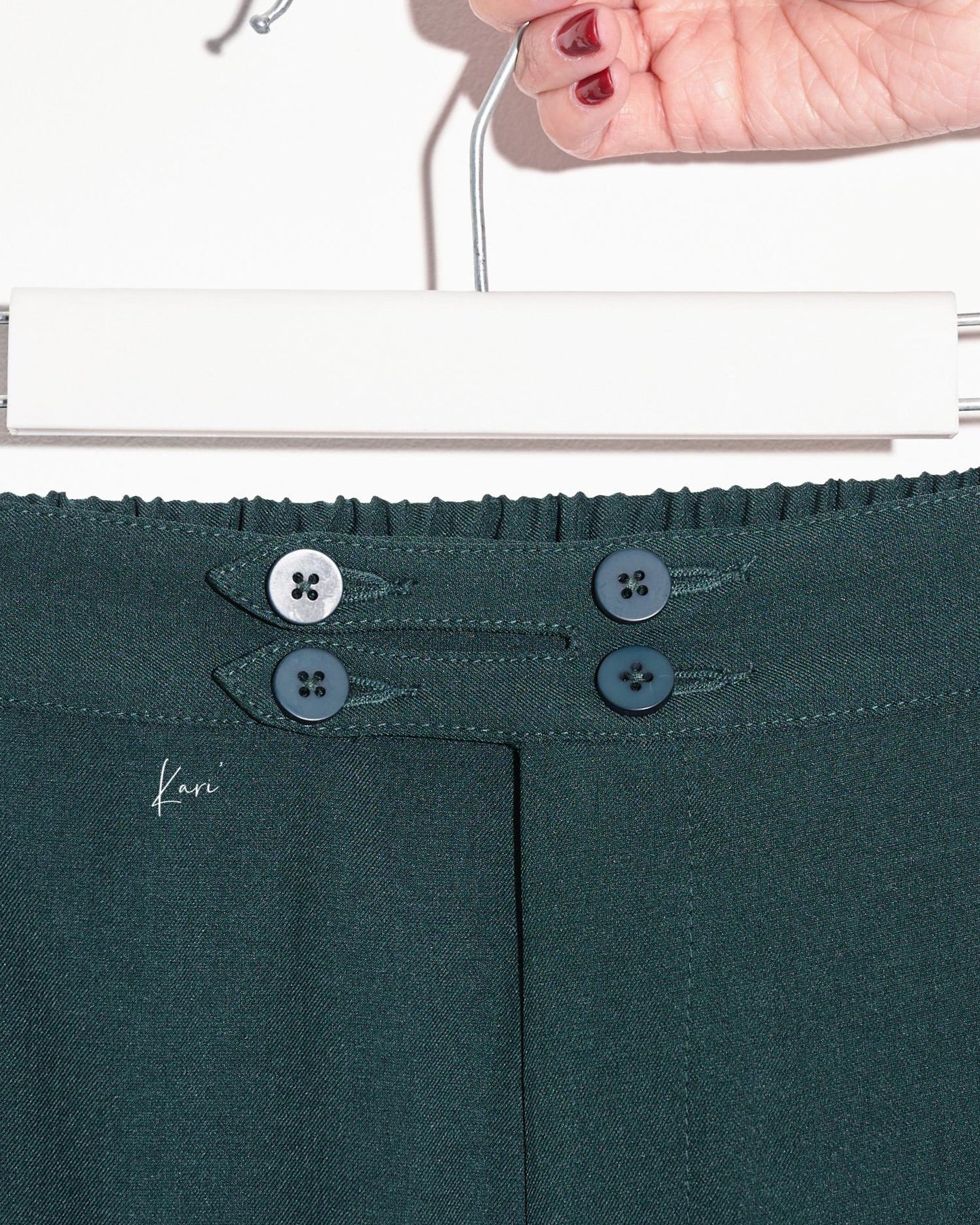 aalis KARI mesh edge pants (Green)