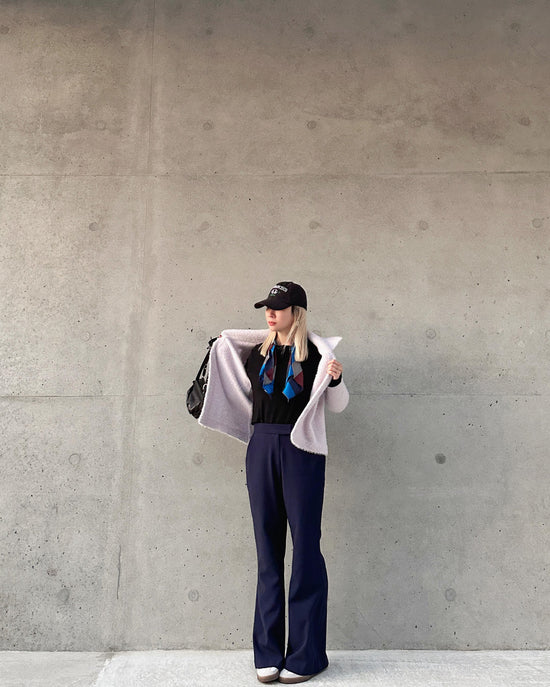 aalis LESLIE suiting flare pants (Navy)