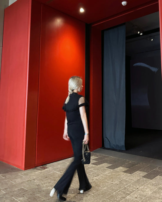 aalis DAMIEN FW25 chiffon ruffle hem pants (Black)