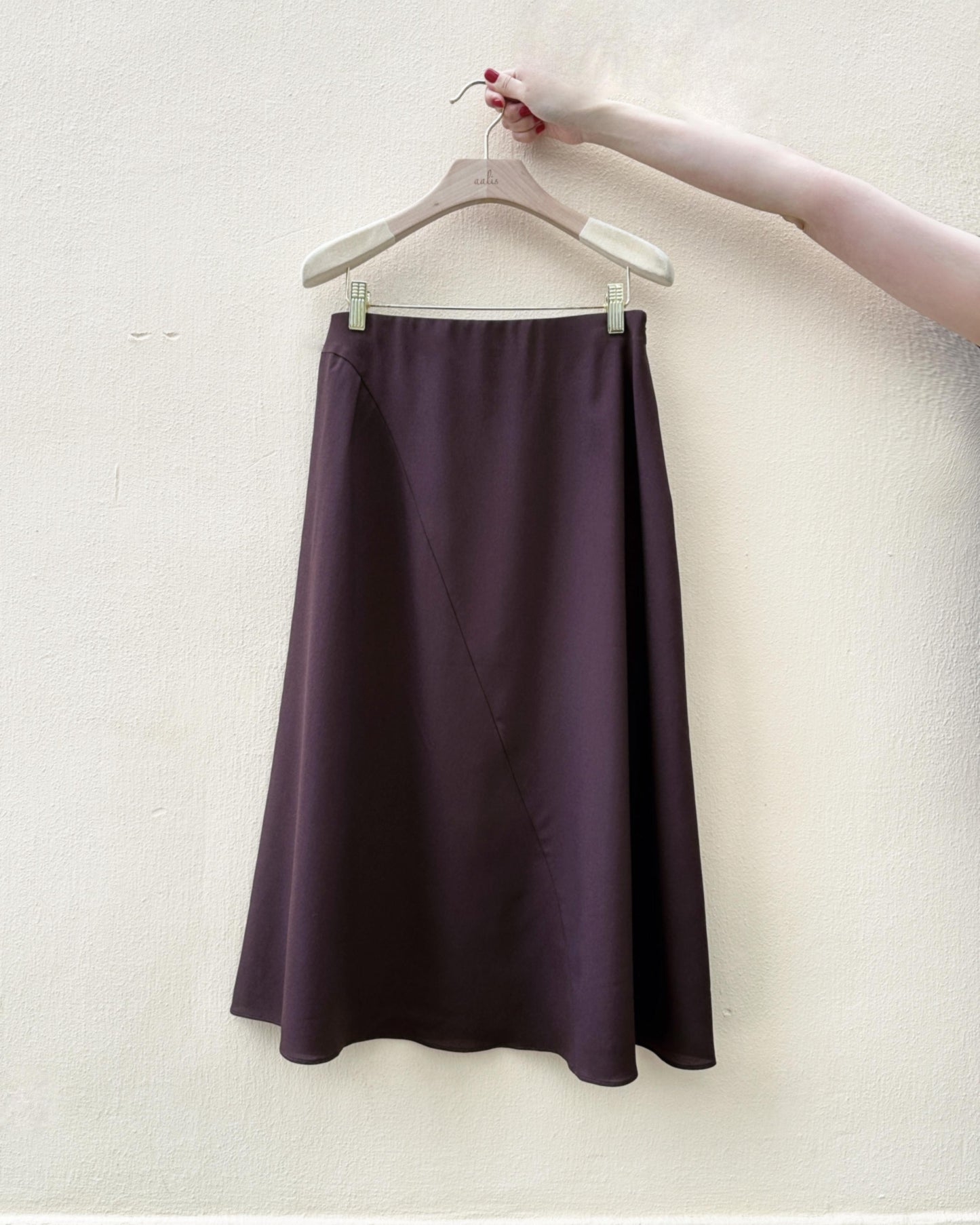 aalis LELA midiA-line skirt (Brown)