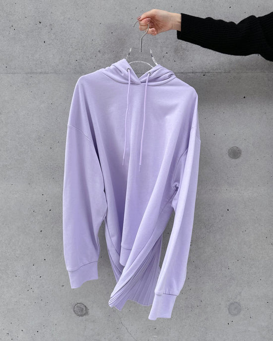 aalis PARMA pleated chiffon hoodie (Lilac)