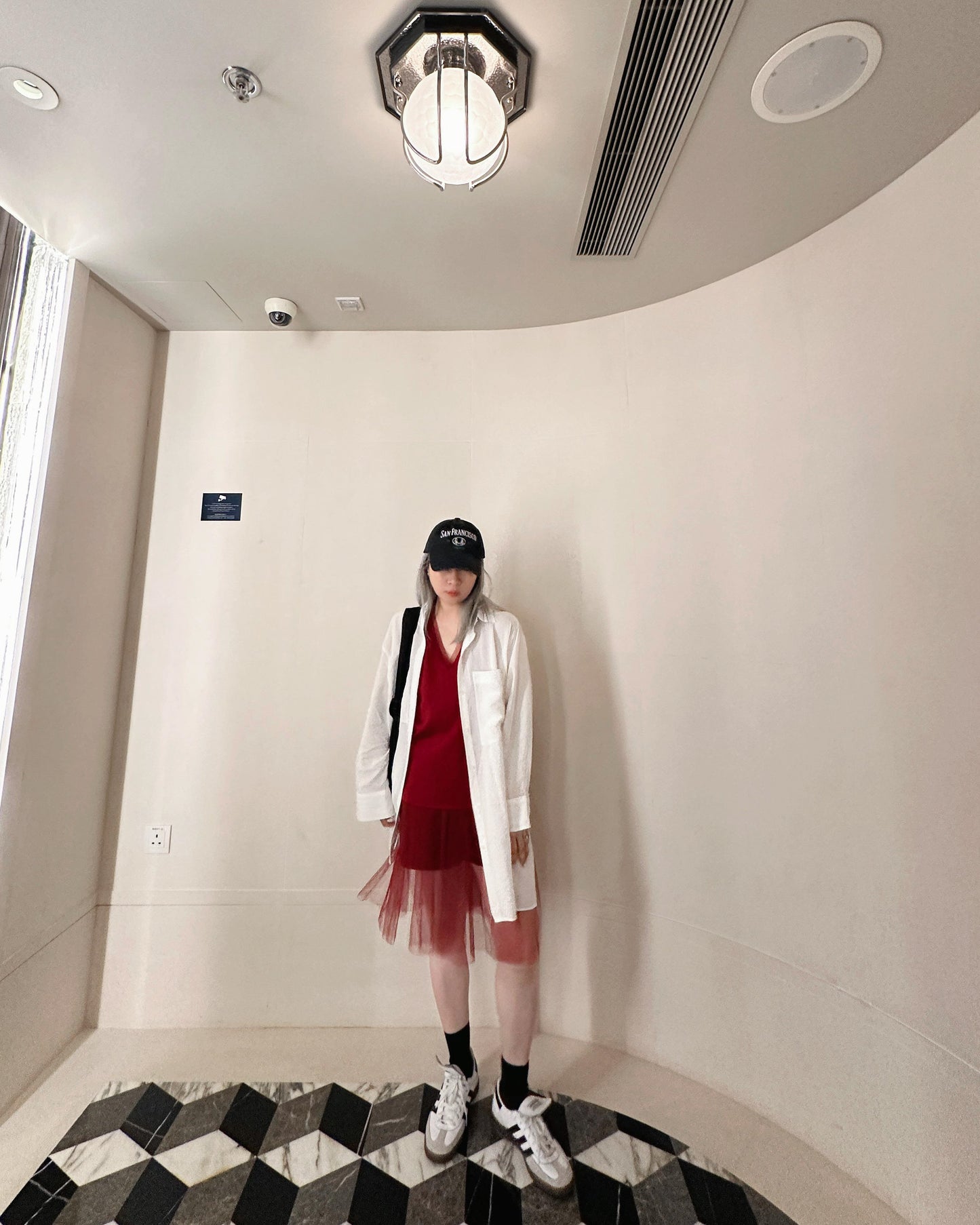 aalis RIN mesh skirt with lining shorts (Burgundy)