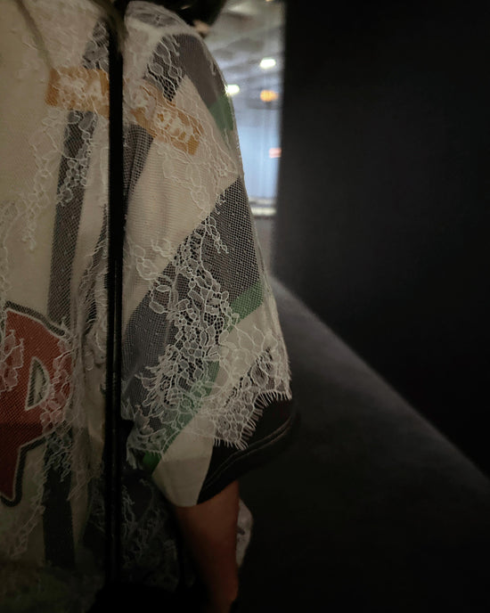 aalis AALIS 15 V neck lace tee (White)