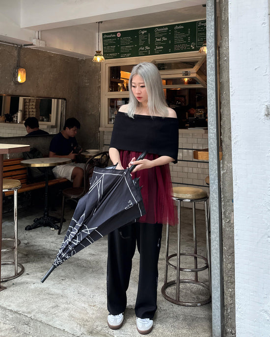 aalis RIN mesh skirt with lining shorts (Burgundy)