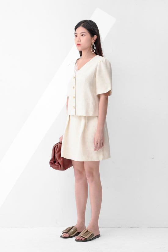 Load image into Gallery viewer, aalis POLLY tweed skirt (Ivory)
