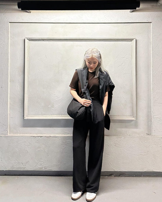 aalis HARU fitted s/s cotton top (Brown)