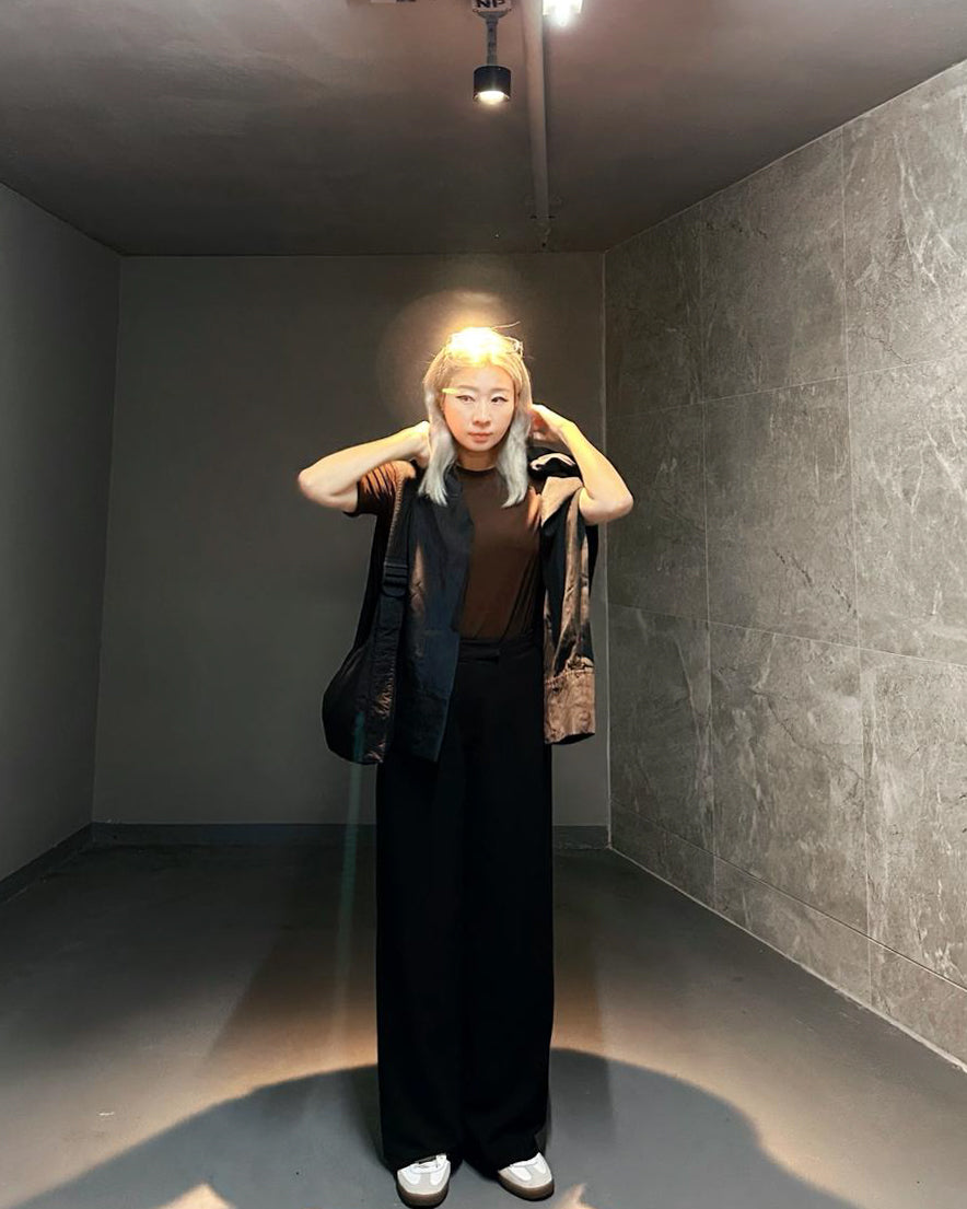 aalis HARU fitted s/s cotton top (Brown)