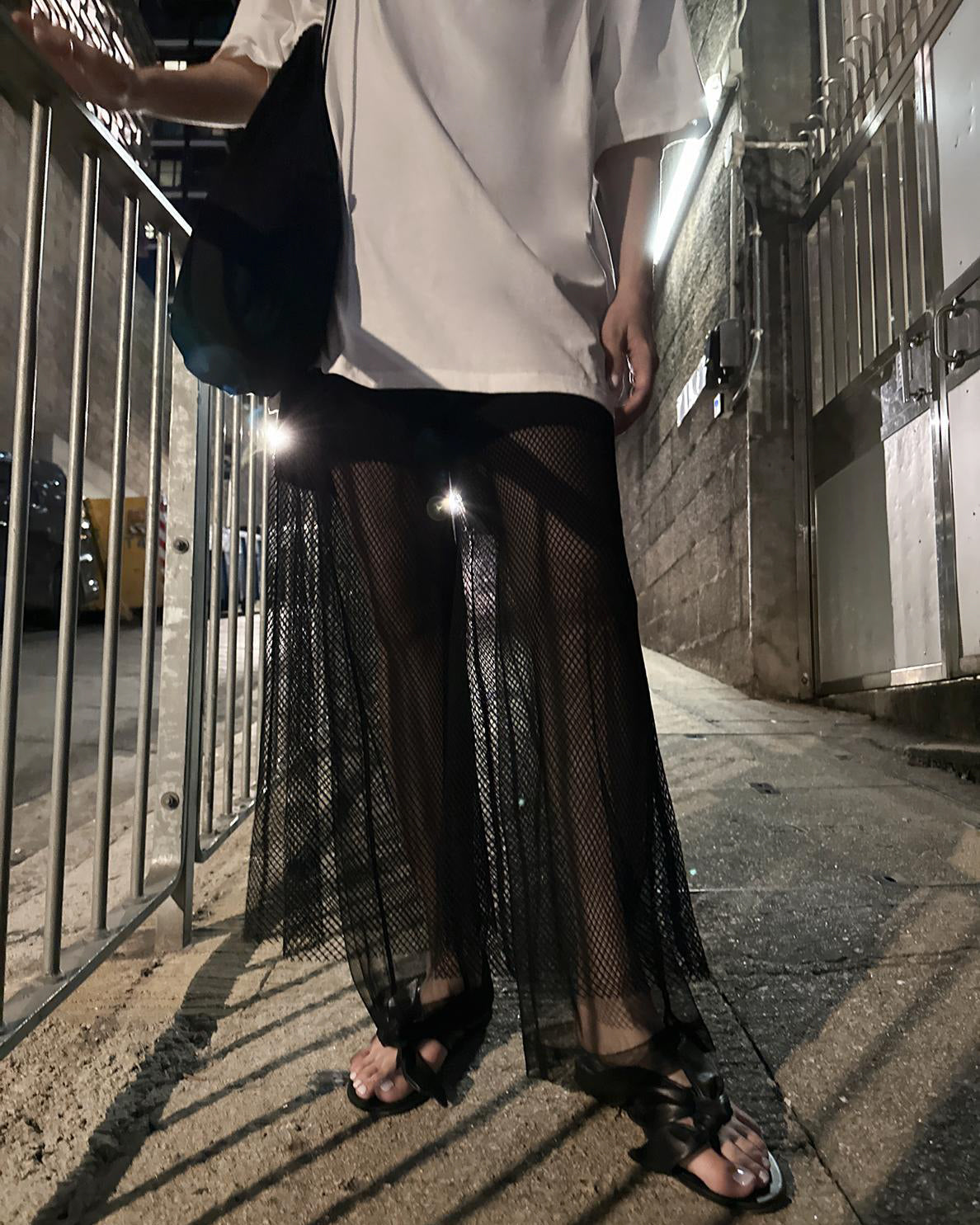 aalis ANI 3 layers netting mesh pants (Black)