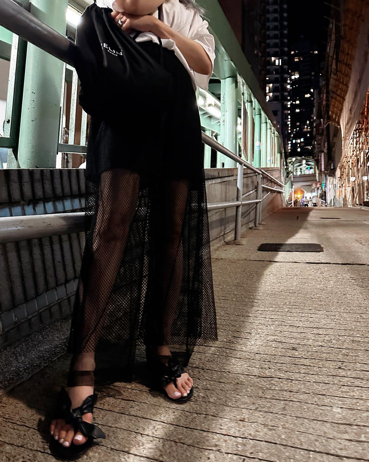 aalis ANI 3 layers netting mesh pants (Black)