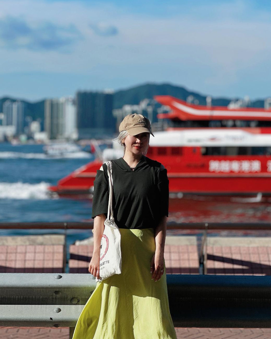 aalis NAJI KNIT cutout shoulder lace hoodie (Dark green)