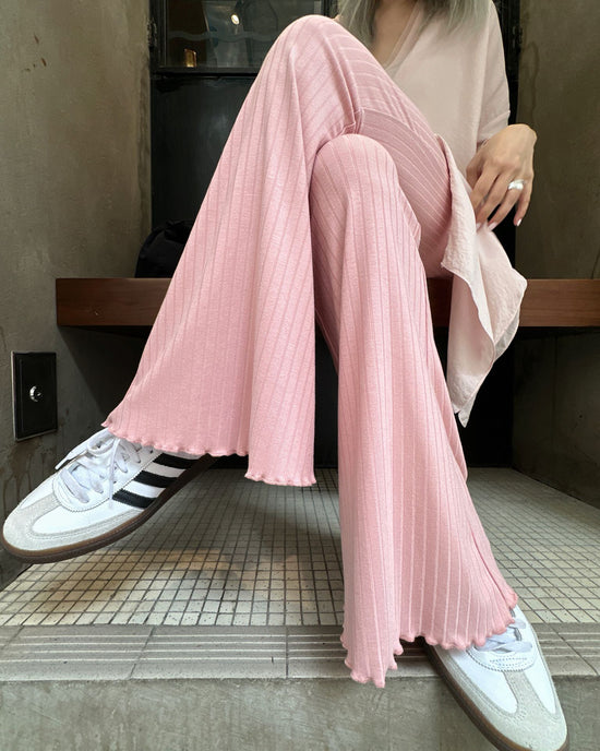 aalis DENIA SS25 ruffle hem pants (Pink)