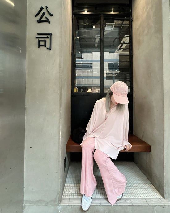 aalis DENIA SS25 ruffle hem pants (Pink)