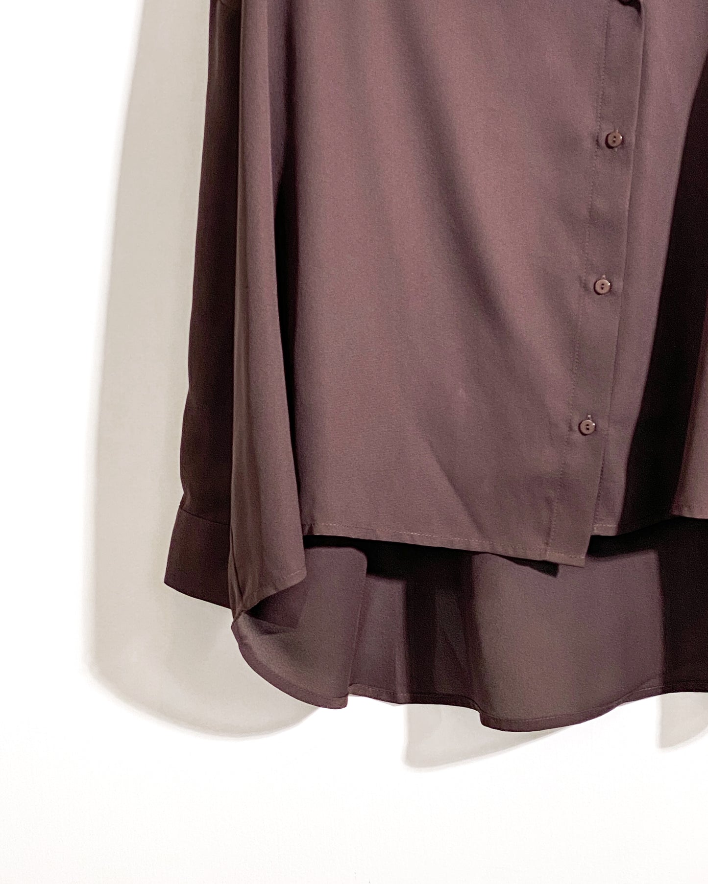 aalis BIRDY loose collar shirt (Brown)