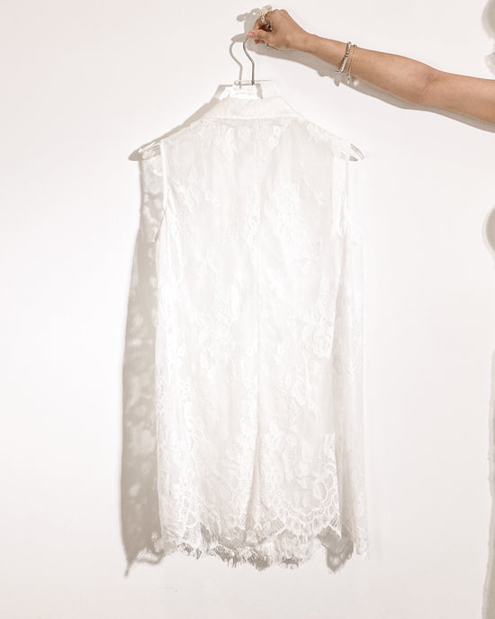 aalis JONELLE sleeveless lace trench (White)