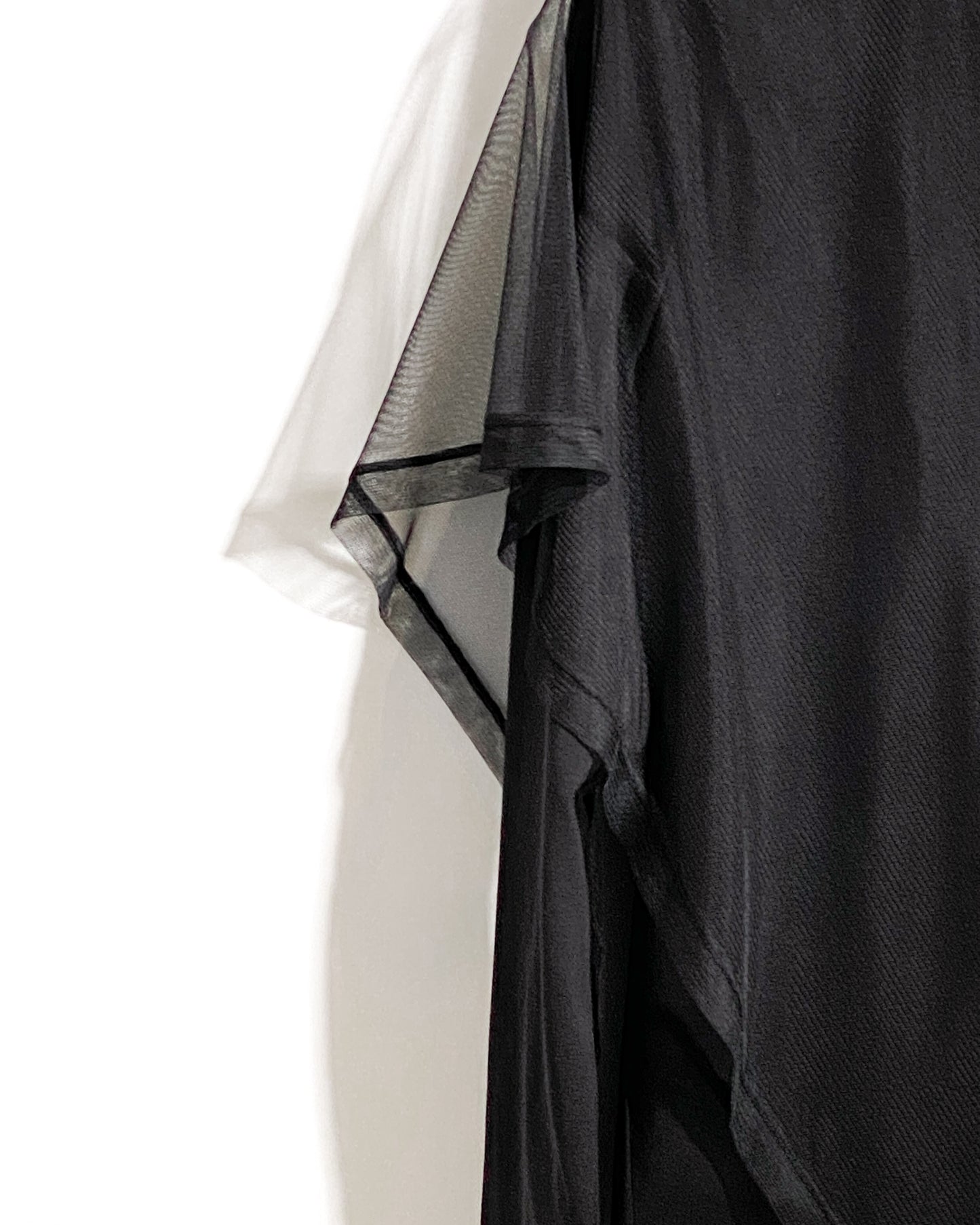 aalis NORAH mesh scarf L/S top (Black)