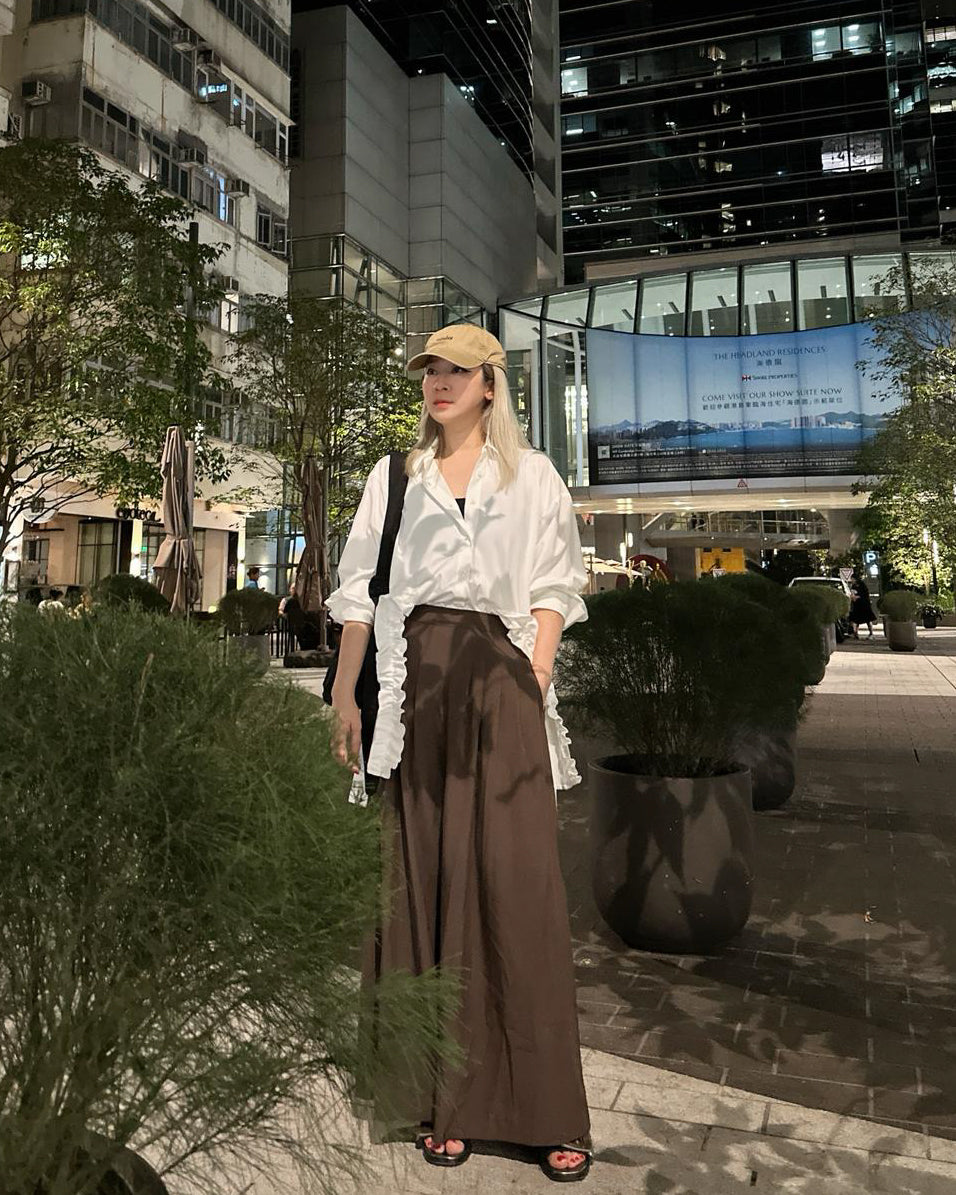 aalis ADDIE FW25 wide leg pants (Brown)