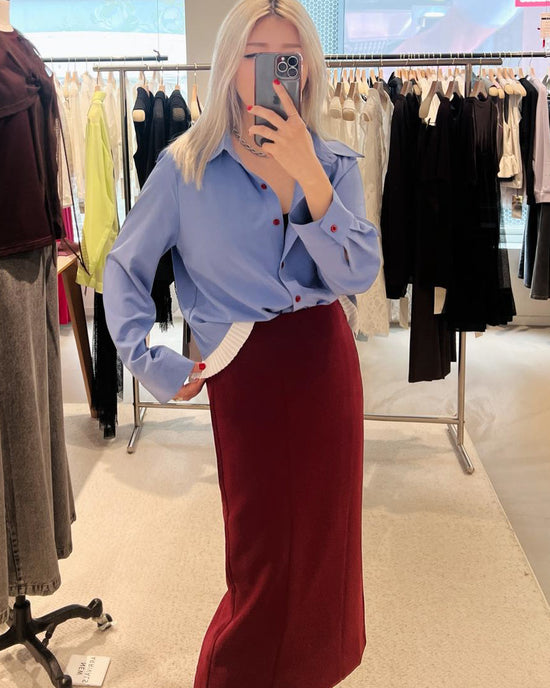 aalis JIN pencil skirt (Burgundy)