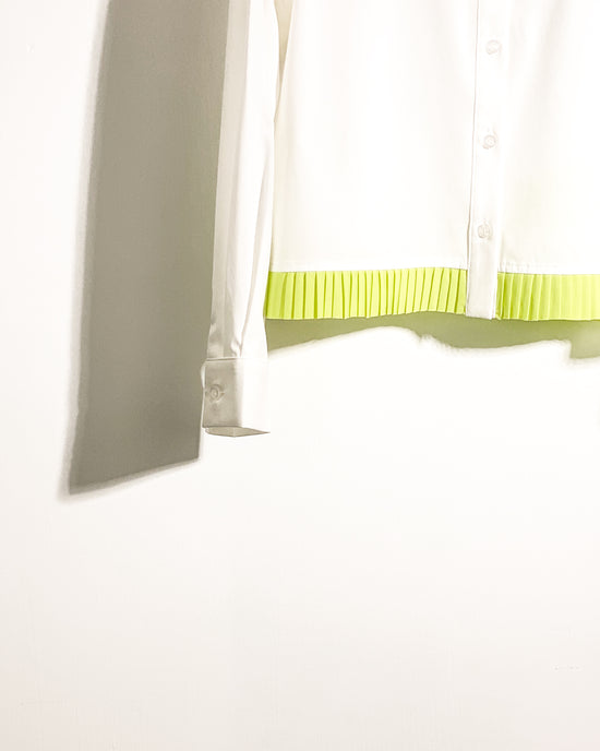 aalis PIEN pleated hem shirt (White)