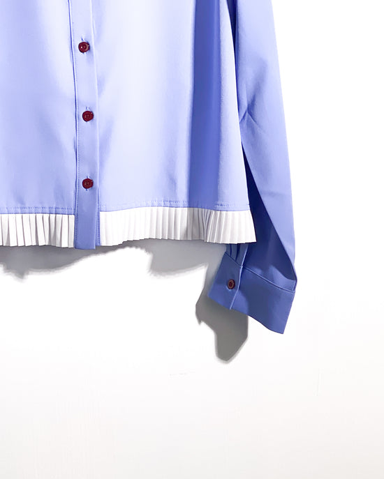 aalis PIEN pleated hem shirt (Blue)
