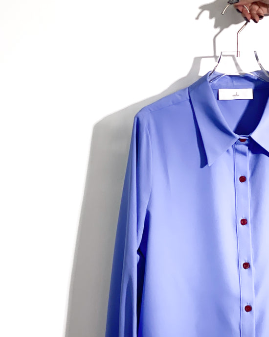 aalis PIEN pleated hem shirt (Blue)