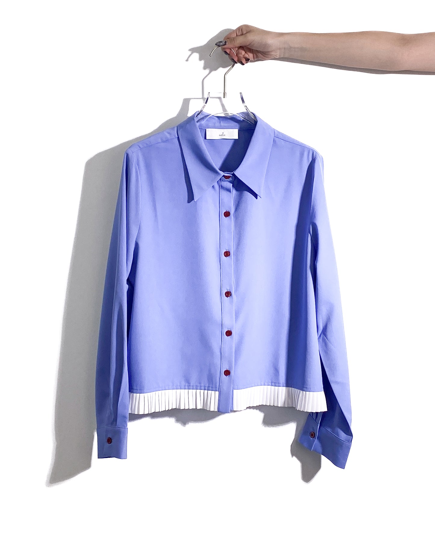 aalis PIEN pleated hem shirt (Blue)