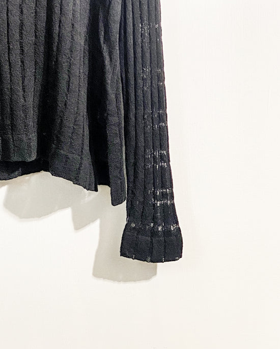 aalis NONA distressed loose fit knitwear (Black)